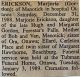 Erickson, Marjorie Aleta GORDON death
