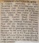 Patterson, Sara Mildred FORREST obituary