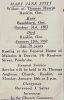 Hewitt, Mary Jane STITT funeral card