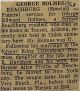 George Edward HOLMES obituary George Edward HOLMES obituary