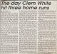 Clemence Robert WHITE hits 3 home runs