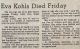 Kohls, Eva GREEN death