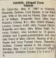 Hanna, Abigal Cora Mildred BARBER obituary