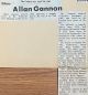 Allan F. GANNON obituary