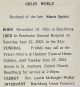 Herman Orlin WERLE funeral card
