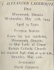 Vital Alexandre LADEROUTE funeral card