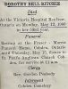 Dorothy Belle RITCHIE funeral card