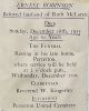 Ernest ROBINSON funeral card