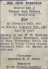 Eckford, Ida Jane ROBINSON funeral card