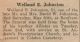 Johnston, Welland death notice Johnston, Welland death notice