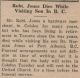 Jones, Robert death notice