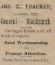 CHx-Thacker, Joseph E. advertisement - Blacksmith CHx-Thacker, Joseph E. advertisement - Blacksmith