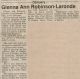 Laronde, Glenna Ann nee Robinson