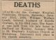 Leach, Wm Wallace death notice Leach, Wm Wallace death notice