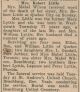 Little, Mary nee Lyttle death notice