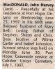 MacDonald, John Harvey death