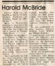 McBride, Harold Obituary McBride, Harold Obituary