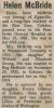 McBride, Helen nee Strong obituary McBride, Helen nee Strong obituary