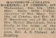 Macodrum, Rev. Wm Boyd & Daisy Belle Collins wed Macodrum, Rev. Wm Boyd & Daisy Belle Collins wed