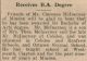 McInerney, Charles receives B.A. McInerney, Charles receives B.A.