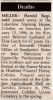 Miller, Harold Reginald obituary