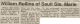 Rollins, William obituary Rollins, William obituary