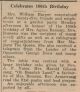 Romeau, Agnes nee Harper honoured on 100th birthday Romeau, Agnes nee Harper honoured on 100th birthday