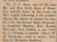 Ross, F. C. death notice Ross, F. C. death notice