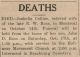 Ross, Isabella nee Collins death notice Ross, Isabella nee Collins death notice