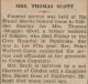 Scott, Margaret nee McConnell obituary Scott, Margaret nee McConnell obituary