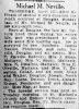 Michael M. NEVILLE obituary
