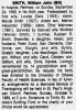 William John SMITH obituary