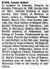 Barr, Gordon Robert obituary
