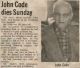 Code, John death notice