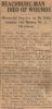 Davidson, Pte. Wesley Clayton died of wounds in France (military)