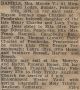Daniels, Mayse V. nee Charles death