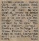 Young, Stanley death notice Young, Stanley death notice