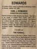 Edwards, James Carl funeral card