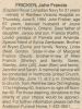 Fricker, John Francis death