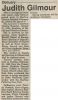 Gilmour, Judy obituary