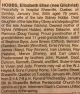Hobbs, Elizabeth Ellen obituary