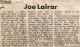Lairar, Joseph obituary