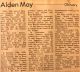 May, Alden obituary