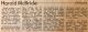 McBride, George Harold obituary McBride, George Harold obituary