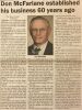 McFarlane, Donald obituary McFarlane, Donald obituary