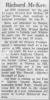 McKee, Richard Bell obituary