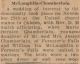 McLaughlin, Ira & Bernice Chamberlain wed