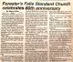 Foresters Falls Standard Church celebrates 80th Anniversary, 1999 Foresters Falls Standard Church celebrates 80th Anniversary, 1999