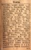 Miller, Mary Jane nee Browne death