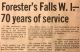 FFHx-Forester\'s Falls W. I. celebrates 70 years.